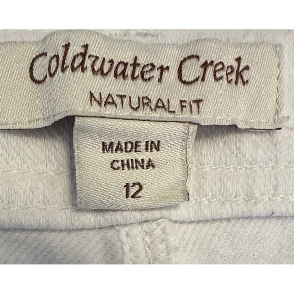 Coldwater creek white ankle pants XL summer cool white excellent condition SFPF - Picture 3 of 9